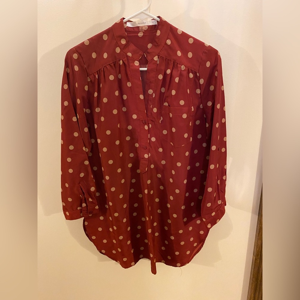 Fun 2 Fun Polka Dot Blouse